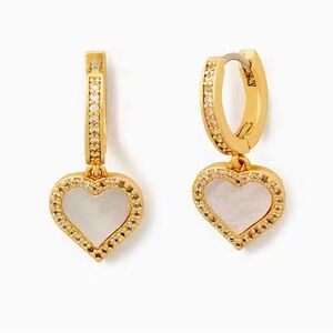 Kate Spade ♠️ Take Heart Huggie Hoops
